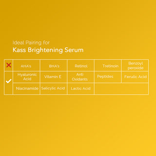 Pairing Table for Kass Brightening Serum