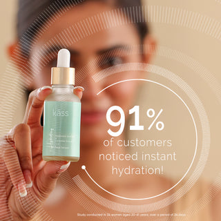 91% Customers noticed instant hydratoin after using Kass Hydrating Face Serum-Hyaluronic Acid