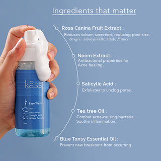 Ingredients of Kass Oil Cleanse Face Wash